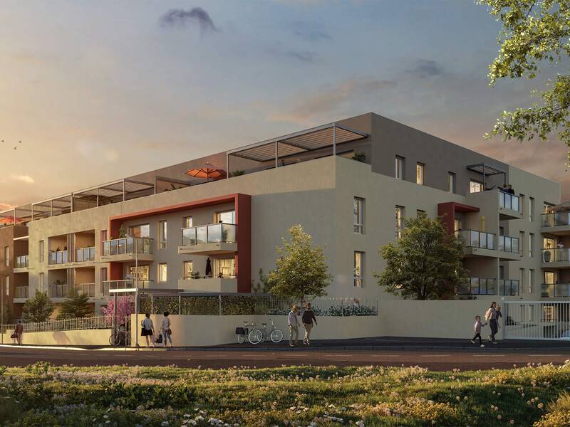 Résidence neuve dans cadre paisible et verdoyant à proximité immédiate du centre-ville de Nîmes - TERRA ROSSA