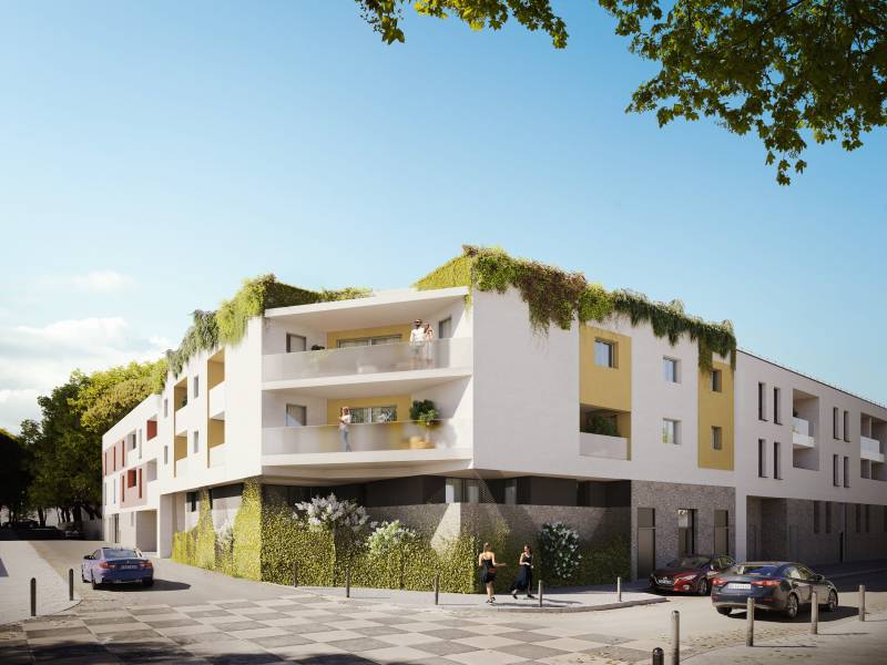 Résidence moderne et respectueuse de l'environnement à Castelnau-Le-Lez - BLANC COTON
